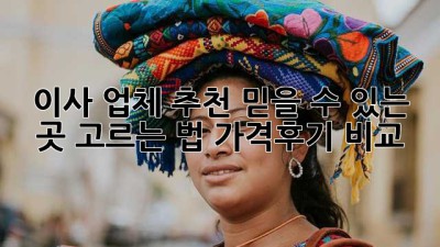 이사 업체 추천🥇 믿을 수 있는 곳 고르는 법 (가격/후기 비교)