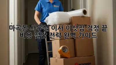 마곡동 사무실 이사, 이삿짐 걱정 끝! 비용 절감 전략 완벽 가이드